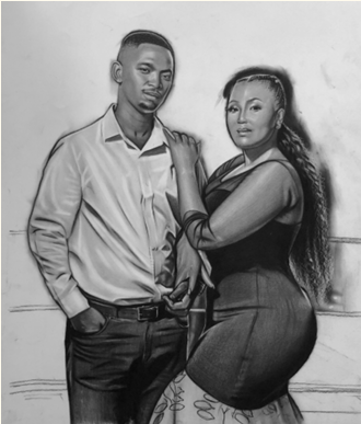  Size: 43*64cm Medium: Charcoal and Graphite on bristol paperYear: 2022